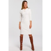 Style Ženska mini obleka Estrilon S178 ekru XXL