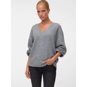 VERO MODA Pulover VMDEMI pegasto siva