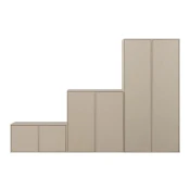 Kremno bela modularna garderobna omara iz masivnega bora 300x200 cm Daily – vtwonen