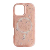 Maska Mag Case Floral Series za iPhone 16 pink