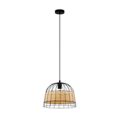 EGLO Viseca lampa ANWICK E27 37 cm crna/ratan 43311