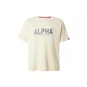 ALPHA INDUSTRIES Majica temno siva/off-bela