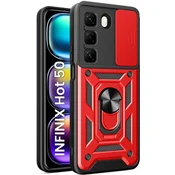 GS Oklepno ohišje za Infinix Hot 50 4G, CamShield Slide, rdeče