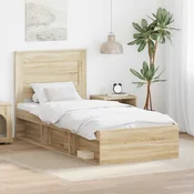Krevetna konstrukcija s ladicama Sonoma hrast 75 x 190 cm