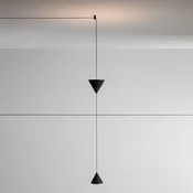 Karman Filomena LED stenska svetilka 2.700K s štirimi plameni - Dnevna soba/jedilnica - Dizajn - črna mat barva - Kovina