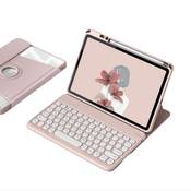 INF 360° vrtljivo ohišje Bluetooth tipkovnice, združljivo z iPad 5/6 (2017/2018) 9,7 - roza, (5000080017)