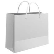 VREĆICE UKRASNE 24X16X7CM SJAJNA PLASTIFIKACIJA FORNAX BIJELE