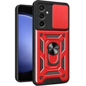 GS Oklepni ovitek za Samsung Galaxy S23 FE, CamShield Slide, rdeč