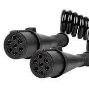 AMIO Spiralni kabel za TIR prikolico 2x 7-pinski tip N 5m 24V -04380