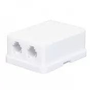 Elit+ nazidna razvodna kutija za tel.kabl 2 uticnice 6p/4c samolepiva bela ( EL9026 )