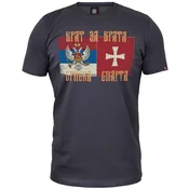 Muška majica kratkih rukava Brat za brata srpska Sparta, Tamnosiva