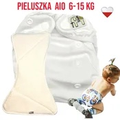 shumee NappiMe AIO žep za večkratno uporabo iz mikroflisa, BELA