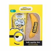 Minions Bath Squirter Duo darilni set gel za prhanje Minions Bath & Shower Gel Banana Muffin 150 ml + igračka za otroke