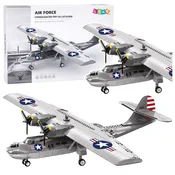 slomart LEAN TOYS Konstrukcijski klocki - Bojni avion PBY-5A Catalina (364 delov)