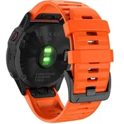 INF Garmin zapestnica 26 mm Fenix 6X/5X Plus/3HR/Descent MK1 silikon Oranžna, (21236172)