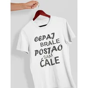 MAFIMI Muška majica Cepaj brale postao sam cale, Bela
