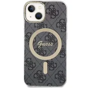 Guess GUESS TRDI OVITEK ZA IPHONE 14 PLUS 15 PLUS 6.7 ZA MAGSAFE ČRN
