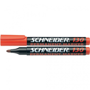 SCHNEIDER OBSTOJNI MARKER SCHNEIDER 130, 113002, DEBELINA ČRTE 1-3 MM, OKROGLA OBLIKA KONICE, RDEČ