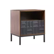 Nočna omarica Berwyn 2906 Temen les, Črna, 60x50x40cm, MDF plošča