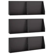 vidaXL Zadrževanje stene 6 kos 60 x 12 x 30 cm Jeklo Črna