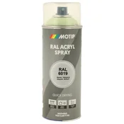 Industrijski akrilni lak sprej RAL HG 400ml Motip - RAL 6019 pastelno zelena