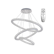 LED luster na sajli sa prigušivacem LED/210W/230V 3000-6500K srebrna + daljinski upravljac