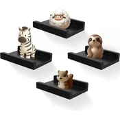 4x FURAOMEI Mini stenske lebdeče police z robom 20cm