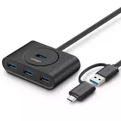 Ugreen USB 3.0 Hub z USB-C 3.1 OTG adapterjem