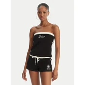 Juicy Couture Top Applique Terry JCWSC126314 Črna Slim Fit