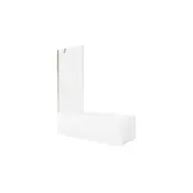 Mexen Cubik pravokotna kad 160 x 70 cm z oblogo in enokrilnim zaslonom 80 cm, prozorna, zlata - 550316070X9508000050