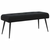 vidaXL Klop s gumbnim oblazinjenjem Črna 110 x 40 x 46 cm Žamet
