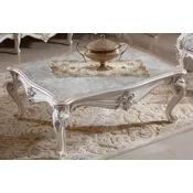 Casa Padrino luxury baroque coffee table antique silver/white/silver - Magnificent living room table in baroque style - Living room furniture baroque style - Baroque furniture