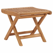 vidaXL Zložljiv stolček za noge 46,5x49x41,5 cm trdna tikovina