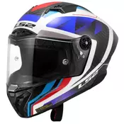 Trkaca karbonska kaciga za motor LS2 Thunder GP Raute (FF805), plava/crvena
