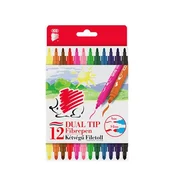 Set nalivpera s filcanim vrhom, 1,3 mm, dvostrani, ICO Süni 300 DUO, 12 različitih boja