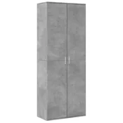 Vidaxl Visoka omara betonsko siva 70x35x180 cm inženirski les