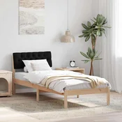 vidaXL vidaXL Kovinska posteljna konstrukcija Rjava in črna 75 x 190 cm, (5000084303)