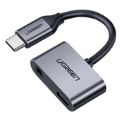 USB-C v USB-C in audio 3.5 mm razdelilni adapter Ugreen CM193