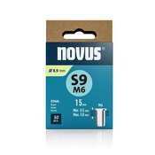 NOVUS Novus Zakovične matice tip S9 M6 x 15 mm jeklo, 50 kos, (5000117457)