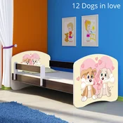 Djecji krevet ACMA s motivom, bocna wenge 180x80 cm 12-dogs-in-love
