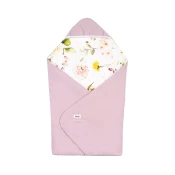 Lionelo - Zavinovačka za auto sjedalo TRAVEL SWADDLE 90x90 cm Roza Cveće