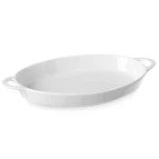 Hendi Ovalna pekač z ročaji 215x140x35mm bela porcelan - Hendi 784013