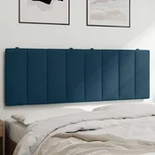Vidaxl Blazina za vzglavje Hanko modra 120 cm žamet