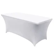slomart Prilagodljiv prt za catering mize GreenBlue, 180x75x74cm, bel, Spandex