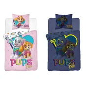 Svjetleca posteljina PAW PATROL Pups rule roza Dimenzije posteljine: 70 x 80 cm | 140 x 200 cm