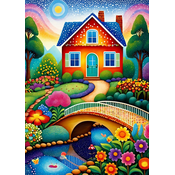 Enjoy - Puzzle Hiša barv - 1 000 kosov