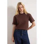 Trendyol Milla Ženska majica TWOAW20TS0096, Braon
