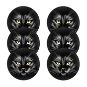 Bertoni Home Unisexs 6 Round Table Pads Set Nero