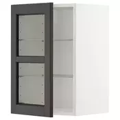 METOD Zid.ormaric,police/staklena vrata, bela/Lerhyttan crno bajcovano, 40x60 cmPrikaži specifikacije mera