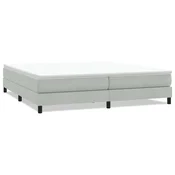 Vidaxl Box Spring postelja brez vzmetnico svetlo siva 200x220 cm žamet